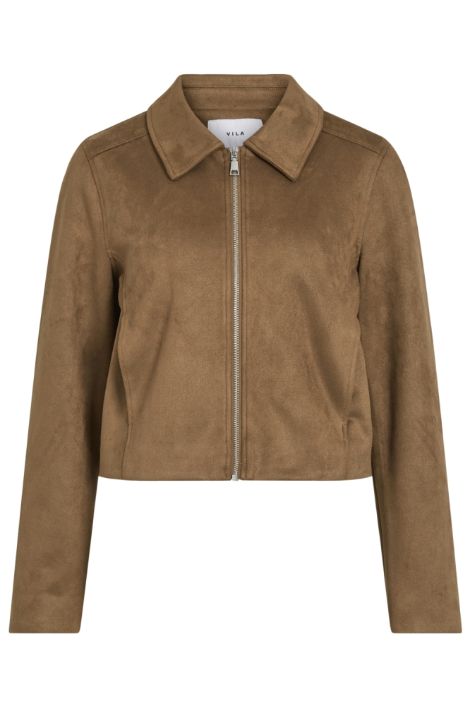 Vila camel dames jas | Vooraanzicht