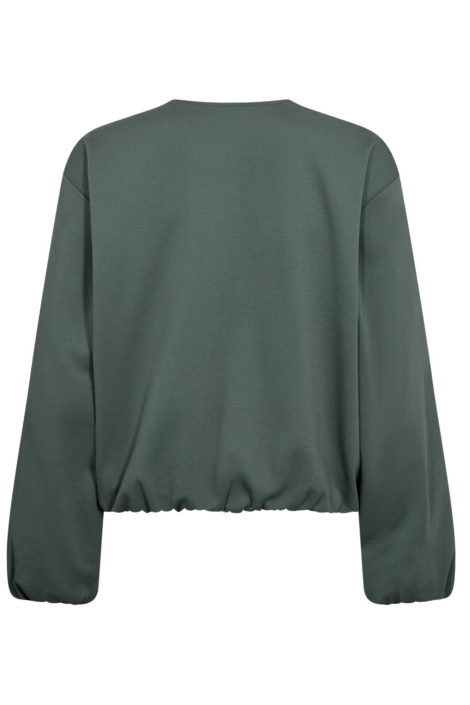 Freequent groene dames jas | Achteraanzicht