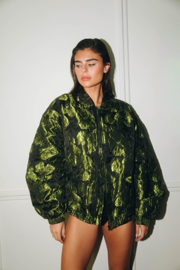 Refined Department WOVEN JACQUARD BOMBER R2512459832 705 LIME