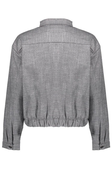 Geisha grijze dames jas | Achteraanzicht