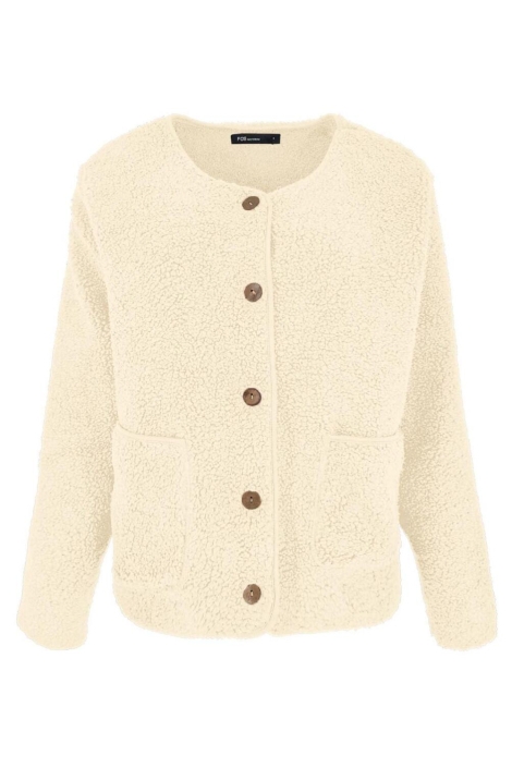 FOS Amsterdam beige dames vest | Vooraanzicht