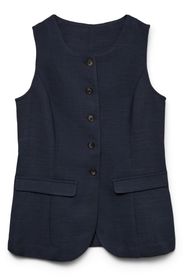 Vero Moda Vest VMJALIAH VEST TLR WVN BTQ SP 10342353 NAVY BLAZER/MELANGE