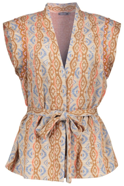 Geisha zand dames gilet | Vooraanzicht