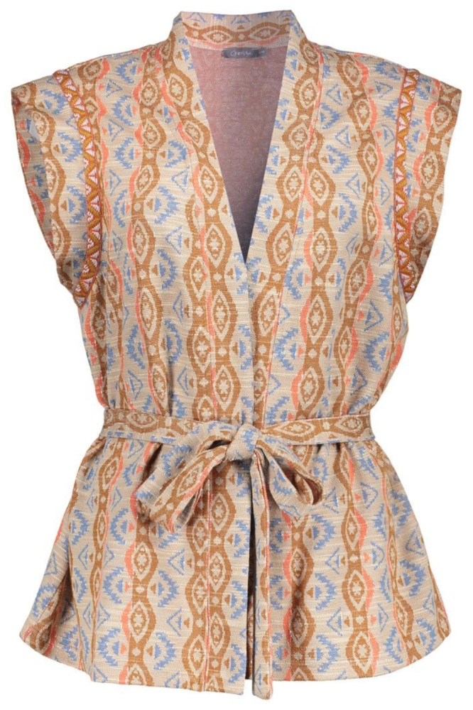 Geisha zand dames gilet | Vooraanzicht