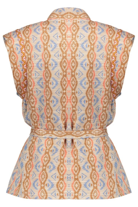 Geisha zand dames gilet | Achteraanzicht