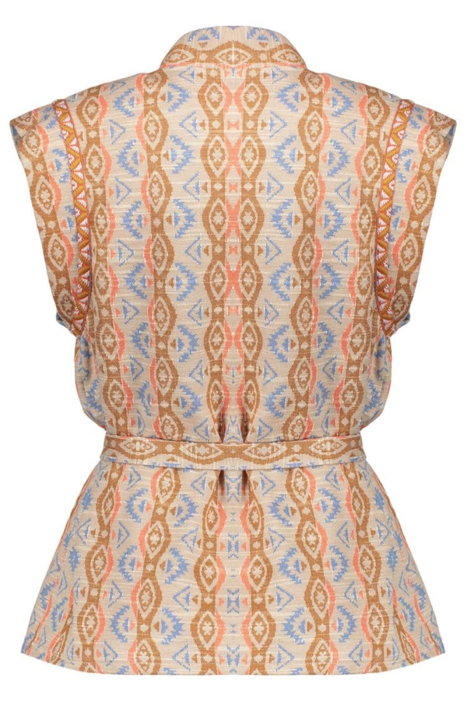 Geisha zand dames gilet | Achteraanzicht