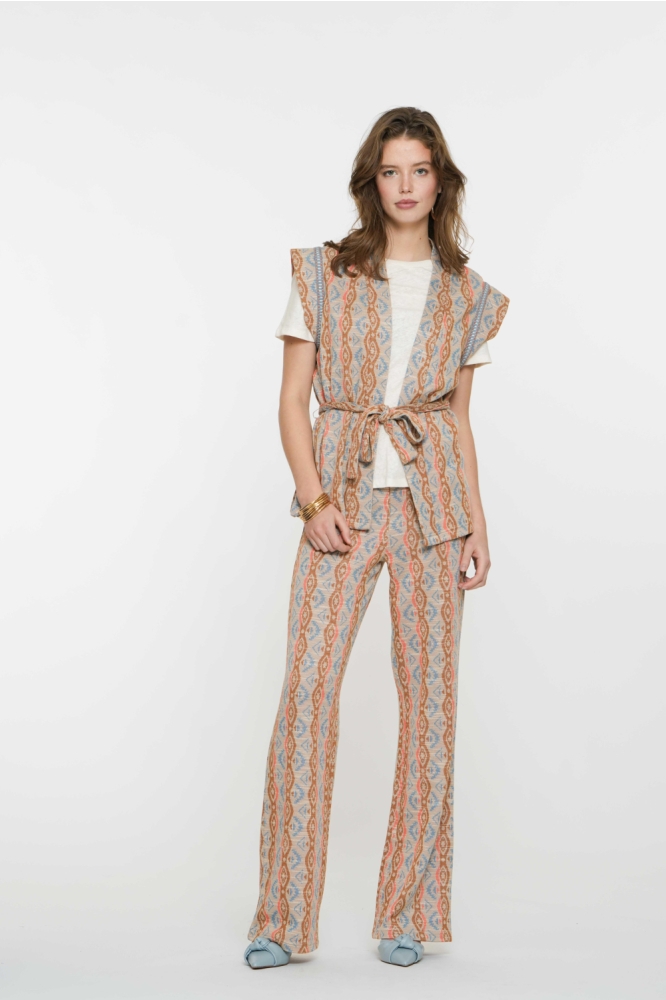 Geisha zand dames gilet | Model