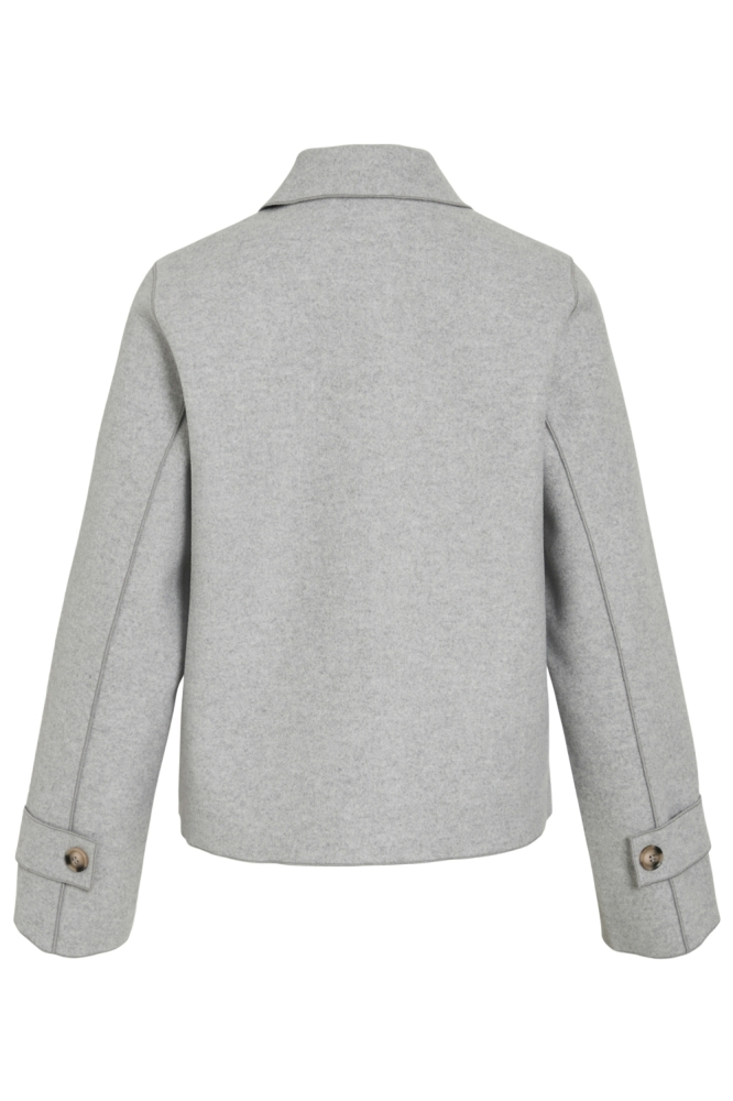 Vila grijze dames jas | Achteraanzicht