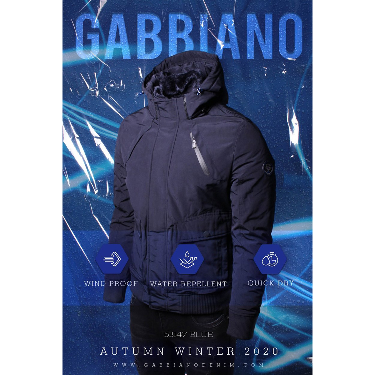 waterafstotende korte tech winterjas 53147 gabbiano jas navy waterafstotende korte tech winterjas 53147 gabbiano jas navy