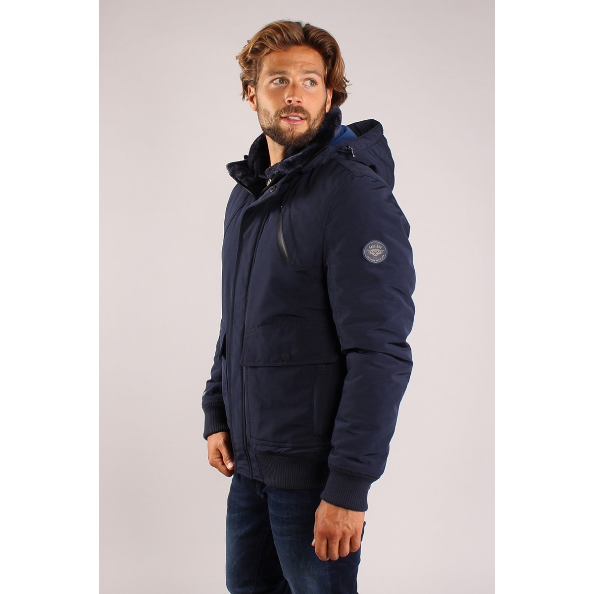 waterafstotende korte tech winterjas 53147 gabbiano jas navy waterafstotende korte tech winterjas 53147 gabbiano jas navy