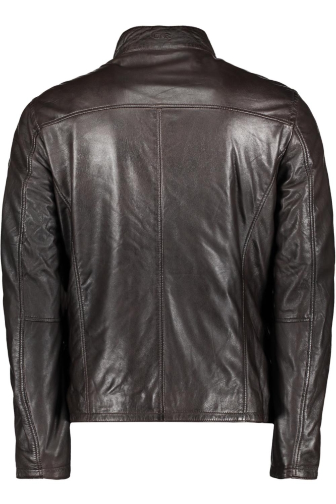 LEATHER JACKET 52335 Coffee Brown