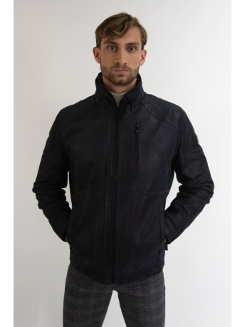 Donders Jas LEATHER JACKET 42771 880 MIDNIGHT BLUE