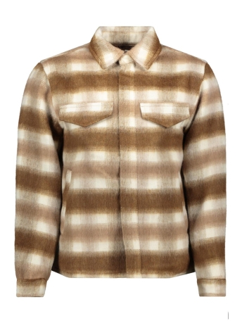 Goosecraft Overhemd GC RINGOSTAR OVERSHIRT 122252001 BROWN OFF WHITE