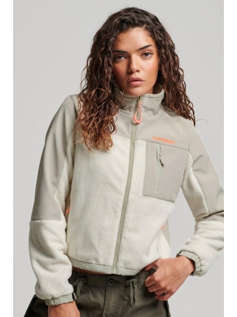 Superdry Jas CODE HYBRID TREKKER JACKET W5011432A RICE WHITE