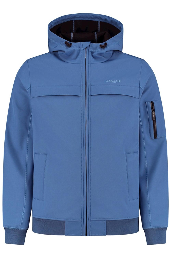 SOFTSHELL JACKET WITH EMBROIDERY LOGO 23019401 36 MID BLUE