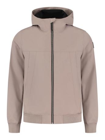 Ballin Jas SOFTSHELL JACKET WITH RUBBERBADGE 23010401 53 TAUPE