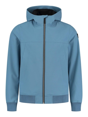 Ballin Jas SOFTSHELL JACKET WITH RUBBERBADGE 23010401 35 BLUE