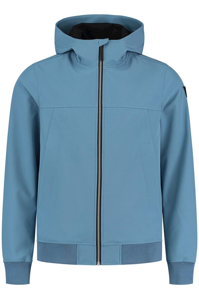 SOFTSHELL JACKET WITH RUBBERBADGE 23010401 35 BLUE