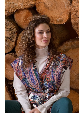 AndCo Woman Vest SAHARA PAISLEY JA112 35115 MU-Mauve Multi