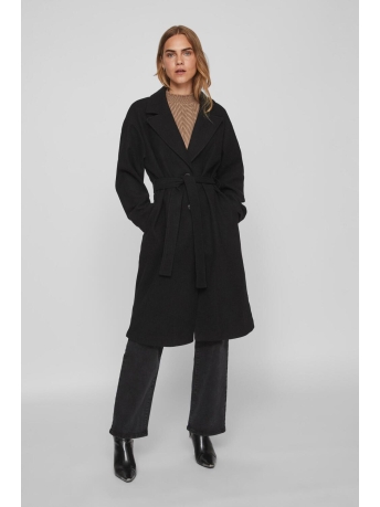 Vila Jas VIPOKO LONG COAT-NOOS 14084347 Black