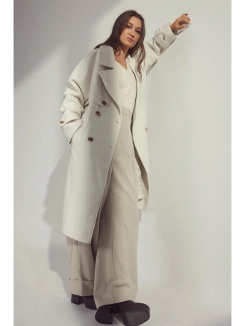 Vila Jas VILANDRA L/S COAT/SU 14088090 SUPER LIGHT NATURAL MELANGE