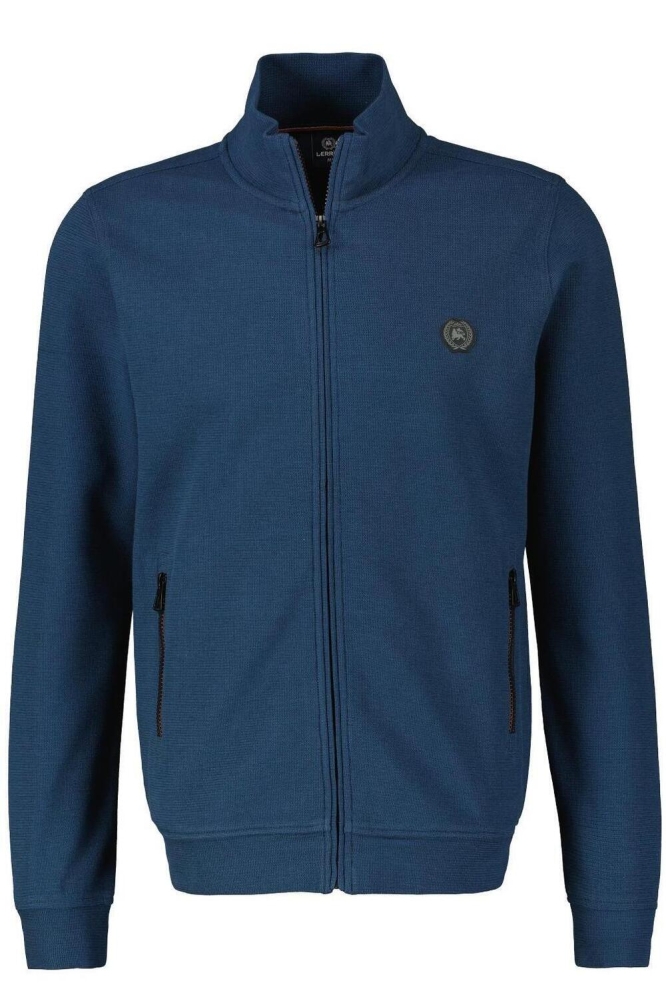 GESTRUCTUREERD SWEATJACK 2384503 483 DEEP BLUE