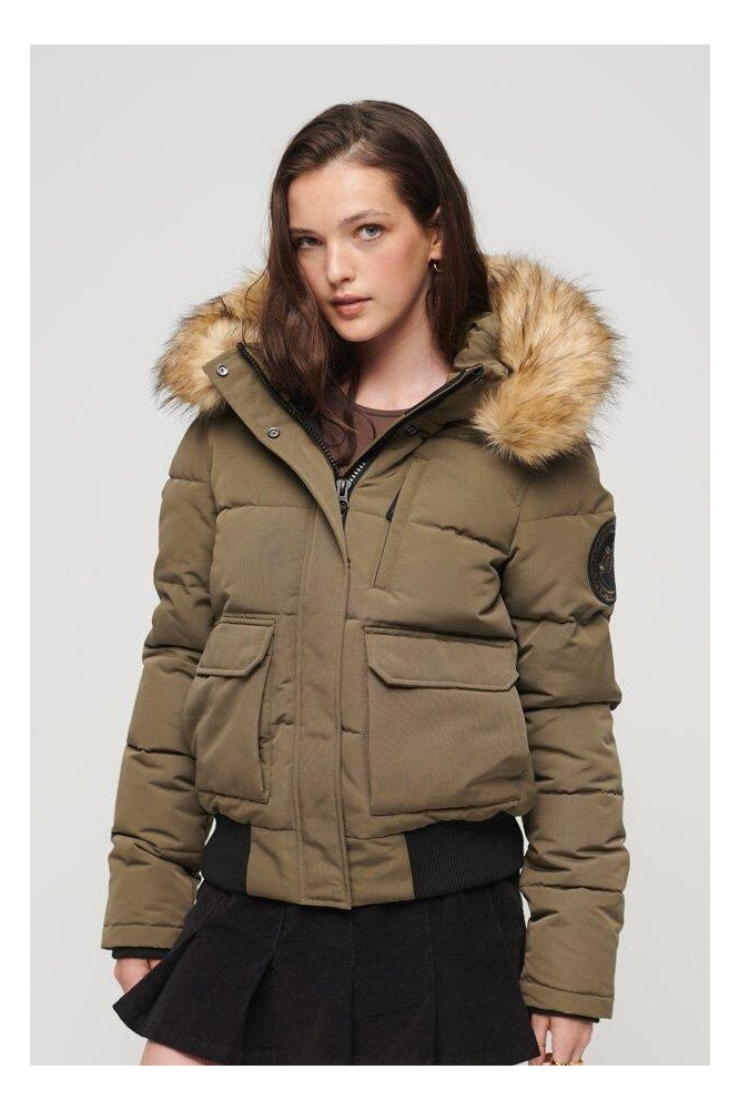 EVERST HOODED PUFFER BOMBER W5011576A VD2 MILITARY OLIVE