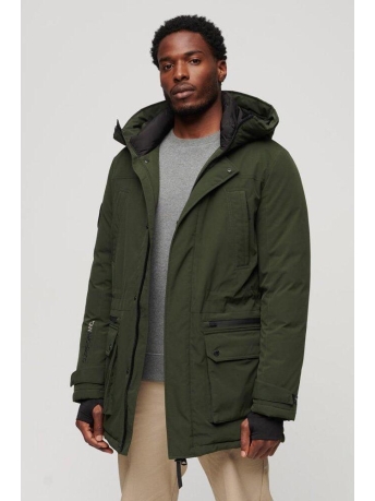 Superdry Jas CITY PADDED PARKA JACKET M5011754A 1KM SURPLUS GOODS OLIVE GREEN