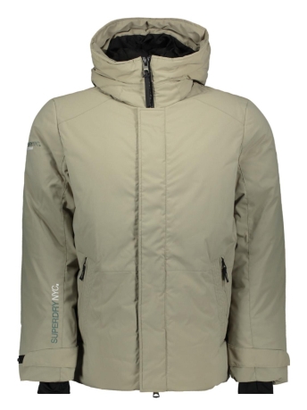 Superdry Jas CITY PADDED HOODED JACKET M5011817A 1KH LIGHT KHAKI GREEN