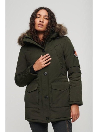 Superdry Jas EVEREST FAUX FUR HOODED PARKA W5011572A ABYSS KHAKI