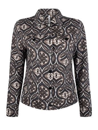 Zoso Blazer NOA PRINTED SPORTY JACKET 234 0009/0107 TAUPE CARBON