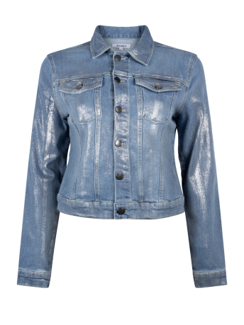 Zoso Jas DENVER COATED DENIM JACKET 241 0089 LIGHT DENIM