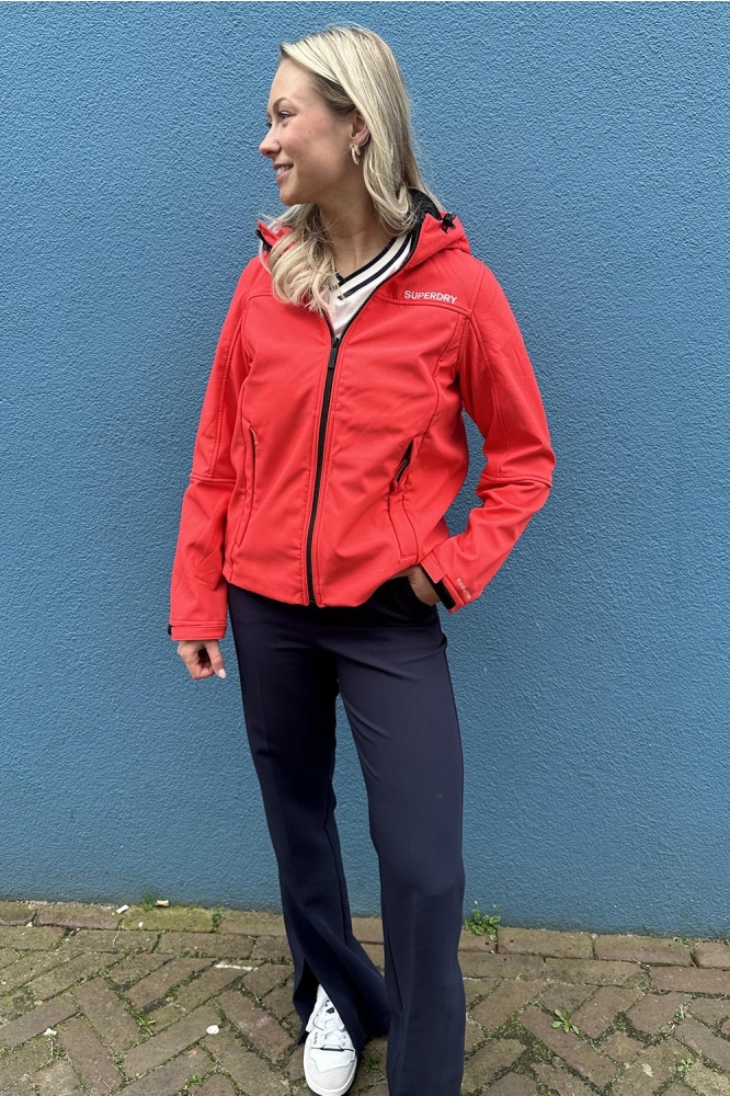 HOODED SOFTSHELL JACKET W5011713A SUNSET RED