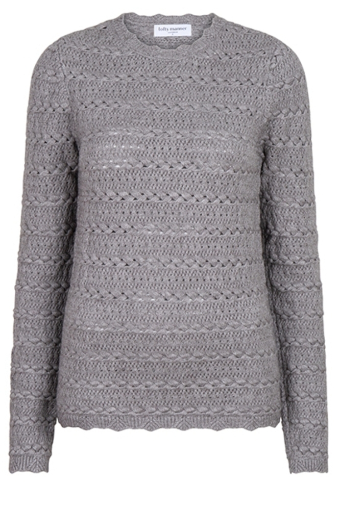 Lofty Manner grijze dames trui | Vooraanzicht