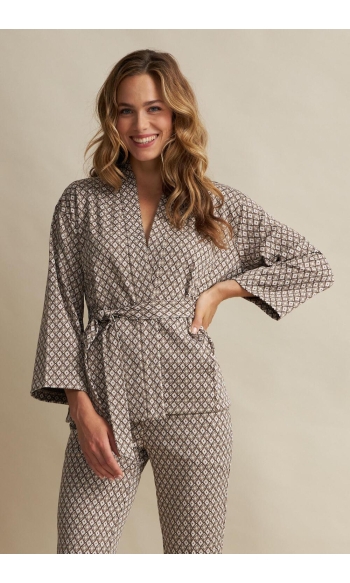 KIMONO MULTI JACQUARD SRB4163 Stone