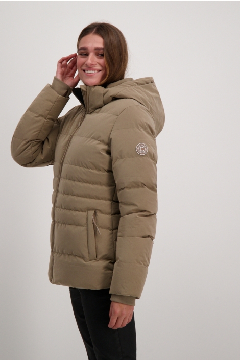 Cars beige dames jas | Model zijaanzicht