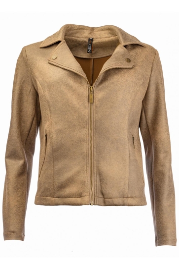 NED Jas YANSEL LS RMJ COATED SUEDE 24W1 U262 01 639 taupe melange