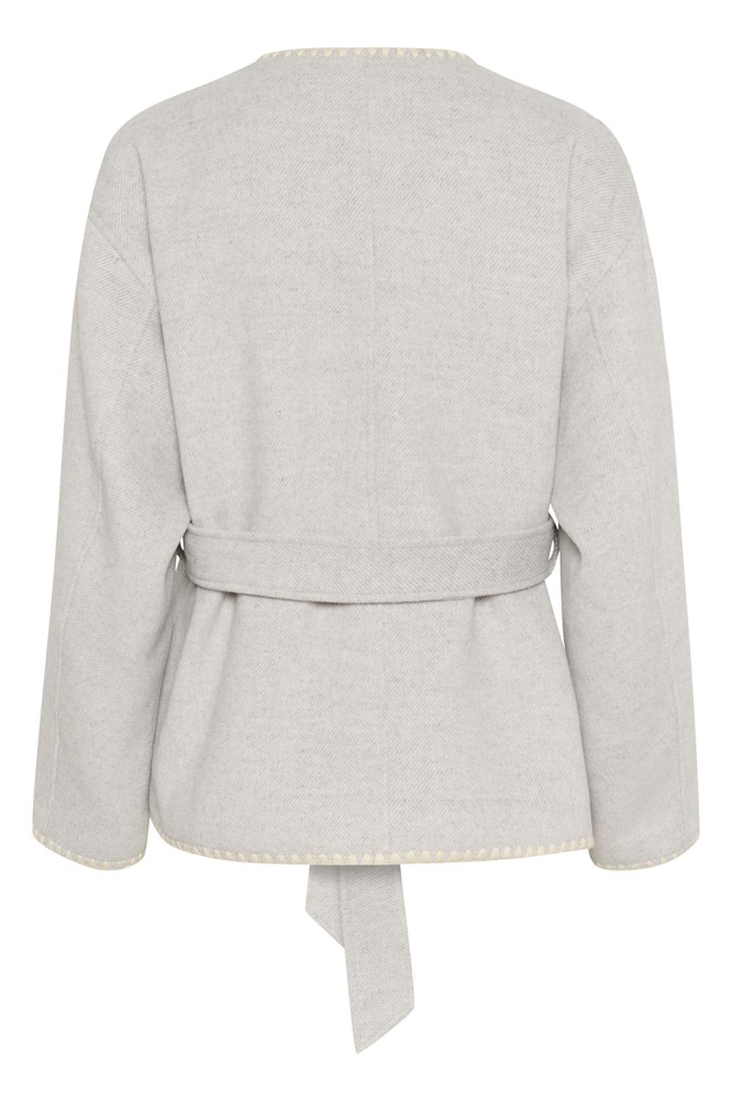 Kaffe grijze dames vest | Achteraanzicht