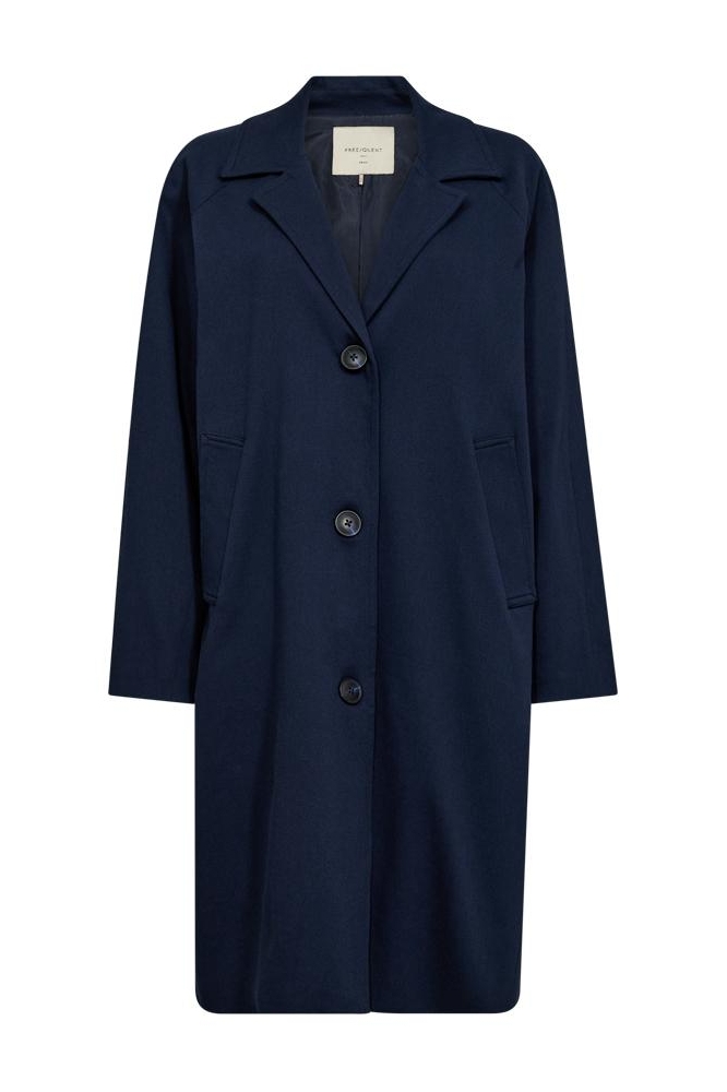Freequent blauwe dames jas | Vooraanzicht
