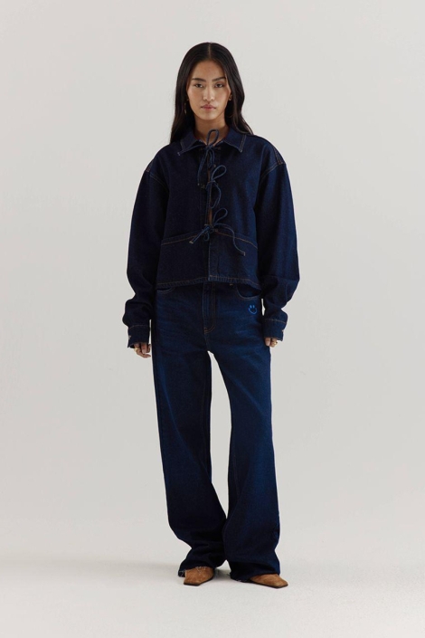 Harper & Yve blauwe dames jas | Model