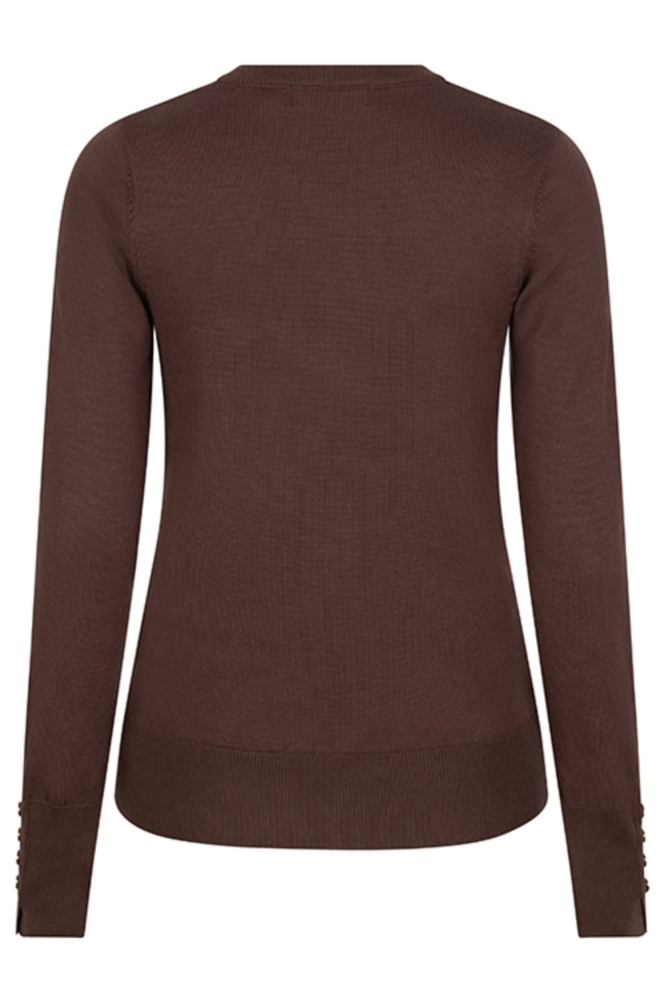 Lofty Manner bruine dames trui | Achteraanzicht