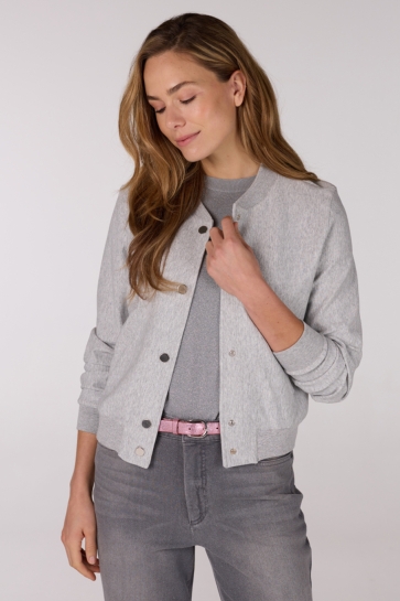 Juffrouw Jansen Jas GOLDIE BOMBER JASJE HVM 274 SS25 000460 GREY MELANGE
