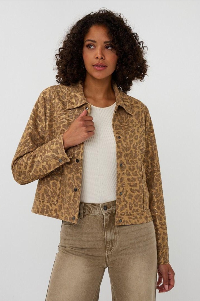 EsQualo gouden dames blazer | Model vooraanzicht