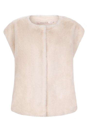 EsQualo Jas BODYWARMER FAKE FUR F25 37500 165 natural