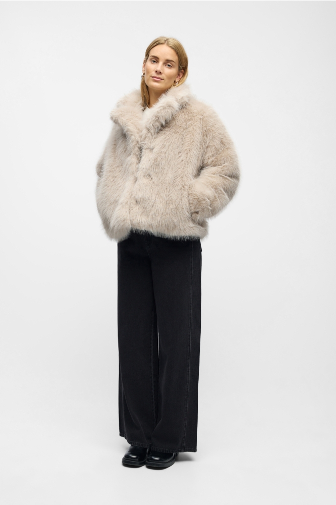 Object beige dames jas | Model