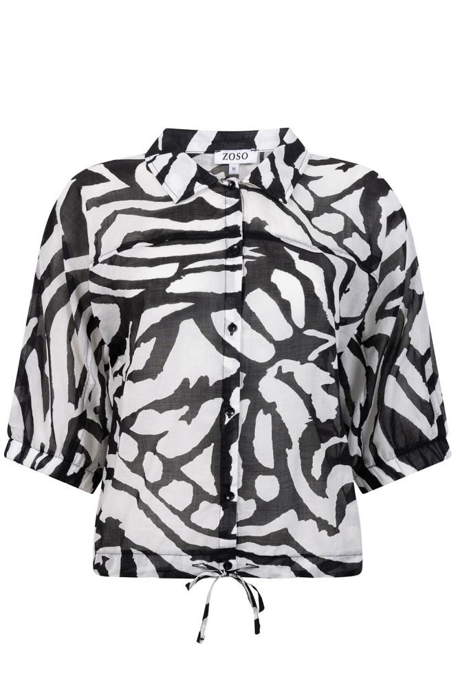 Zoso zwarte dames blouse | Vooraanzicht