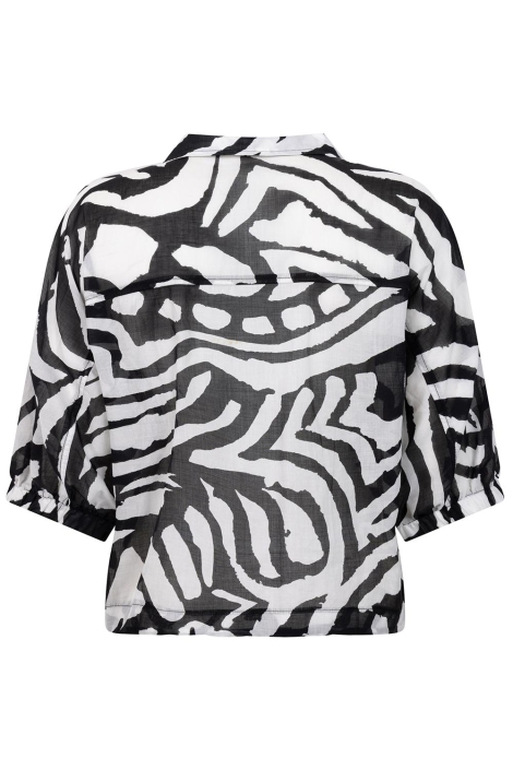 Zoso zwarte dames blouse | Achteraanzicht