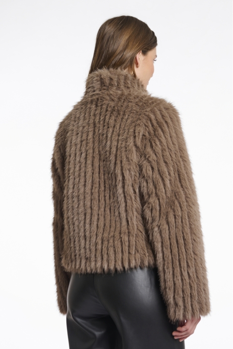 Rino & Pelle camel dames jas | Model achteraanzicht