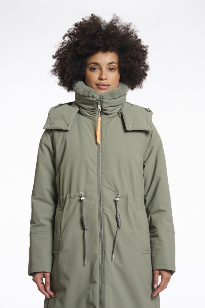 Rino & Pelle groene dames jas | Close up