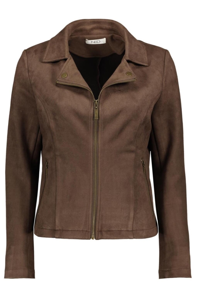 NED bruine dames jas | Vooraanzicht
